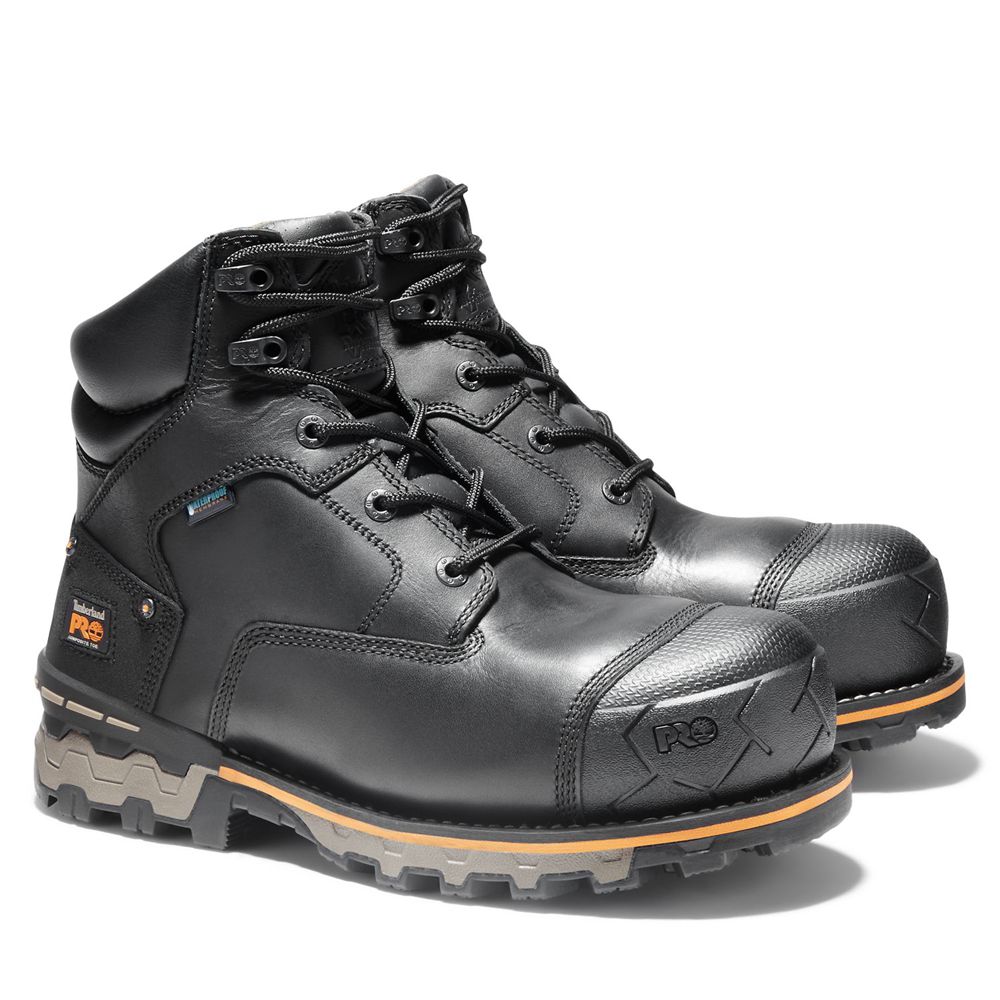 Bocanci De Muncă Timberland Barbati Negrii - Pro® Boondock 6\" Comp Toe - Romania - IEWFPZ031